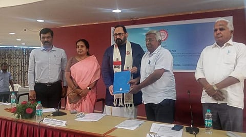 திறன் மேம்பாட்டு திட்டத்தின் முன்னோடி மையம் கோவையில் தொடங்கப்படும் - மத்திய இணை அமைச்சர் ராஜீவ் சந்திரசேகர் தகவல்