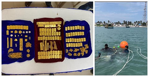 ராமேசுவரம் | கடலில் வீசப்பட்ட 18 கிலோ கடத்தல் தங்கத்தை கைப்பற்றிய கடற்படை அதிகாரிகள்