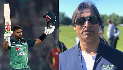 பாபர் அசாம் மற்றும் அக்தர் | கோப்புப்படம்