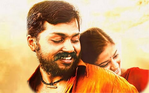 பரத்திவீரன் படத்தில் நடிகர் கார்த்தி மற்றும் பிரியாமணி