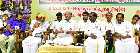 தமிழை பாதுகாக்க இன்னொரு மொழிப்போருக்கு தயாராக வேண்டும் - மதுரையில் ராமதாஸ் பேச்சு