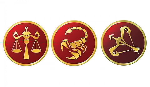 துலாம், விருச்சிகம், தனுசு ராசிகளுக்கு இந்த வாரம் எப்படி? | பலன்கள் @ மார்ச் 2 - 8