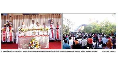 இந்திய - இலங்கை பக்தர்கள் கலந்து கொண்ட கச்சத்தீவு ஆலய திருவிழா கூட்டுத் திருப்பலியுடன் நிறைவு