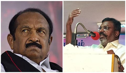 வைகோ மீது புழுதி வாரித் தூற்றுவதன் நோக்கம் என்ன? - திருமாவளவனுக்கு மதிமுக கேள்வி