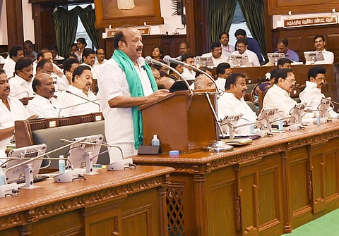 வேளாண்மை பட்ஜெட்டை தாக்கல் செய்த அமைச்சர்