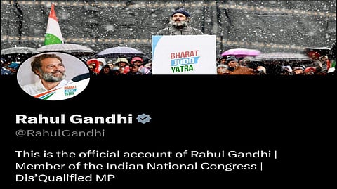 ராகுல் காந்தியின் ட்விட்டர் முகப்பு பக்கம்