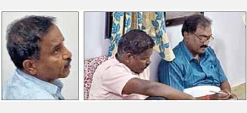 செயற் பொறியாளர் கண்ணன், ஜீப் ஓட்டுநர் முனியசாமி, தொழில்நுட்ப வரைபட அலுவலர் குமரேசன்.