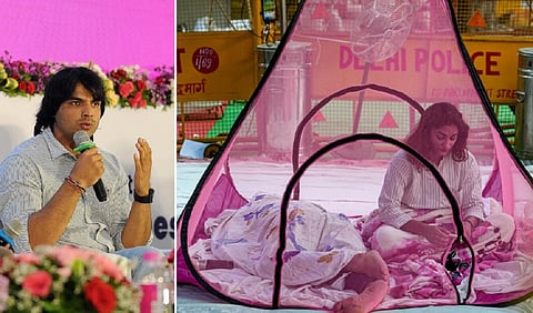 “மல்யுத்த வீராங்கனைகள் வீதிகளில் போராடுவதைக் கண்டு மனம் வலிக்கிறது” - நீரஜ் சோப்ரா