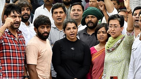 போராட்டக் களத்தில் மல்யுத்த வீரர்கள்