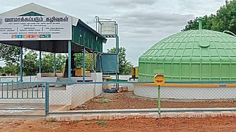 காஞ்சிரங்காலில் அமைக்கப்பட்டுள்ள உணவு, காய்கறி கழிவுகளில் இருந்து மின்சாரம் தயாரிக்கும் கூடம்.