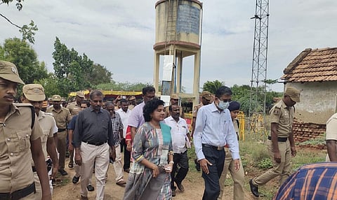 புதுக்கோட்டை வேங்கைவயலில் நீதிபதி சத்திய நாராயணன் ஆய்வு