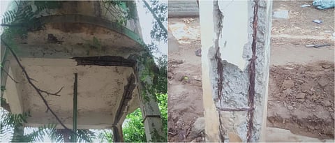 ஆபத்தான நிலையிலுள்ள நீர்த்தேக்கத் தொட்டியில் தரமற்ற குடிநீர் - கும்பகோணம் நரிக்குறவர் காலனி மக்கள் அச்சம்