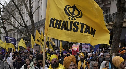 லண்டனில் போராட்டம் நடத்திய காலிஸ்தான் ஆதரவாளர்கள் | கோப்புப் படம்