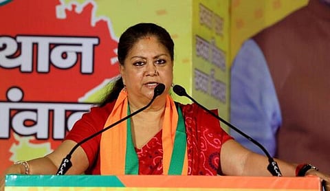 ராஜஸ்தானில் காங்கிரஸ் அரசை காப்பாற்றினேனா? - வசுந்தரா ராஜே திட்டவட்ட மறுப்பு