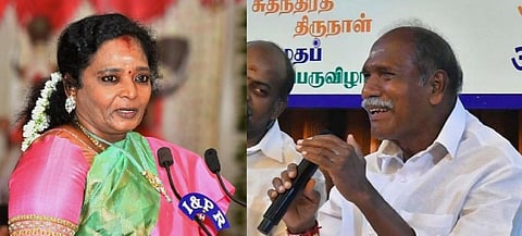 ஆளுநர் தமிழிசை | முதல்வர் ரங்கசாமி : கோப்புப் படங்கள்