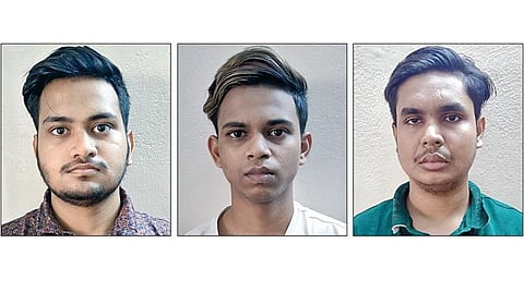 கொல்கத்தாவை சேர்ந்த அமானுல்லாகான், முகமது பைசல், முகமது ஆசிப் இக்பால் ஆகிய 3 பேர் கைது செய்யப்பட்டுள்ளனர்.