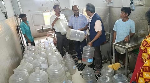 தரமில்லா குடிநீர் கேன்கள் விநியோகம் 6 நிறுவனங்களுக்கு சீல்