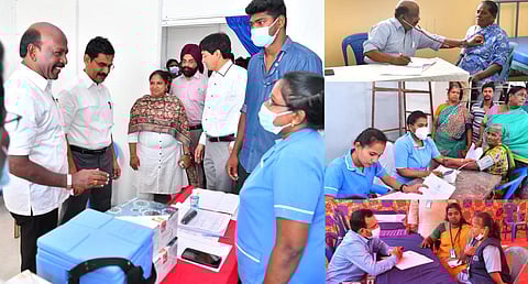 மருத்துவ முகாமில் அமைச்சர் மா.சுப்பிரமணியன்