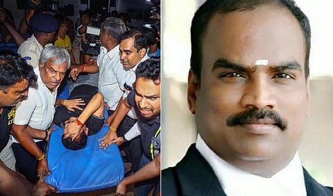 இடது - மருத்துவமனைக்கு கொண்டு செல்லப்பட்ட அமைச்சர் செந்தில்பாலாஜி | வலது - அமலாக்கத் துறை சிறப்பு வழக்கறிஞர் என்.ரமேஷ்