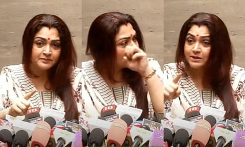 கண்கலங்கிய குஷ்பு