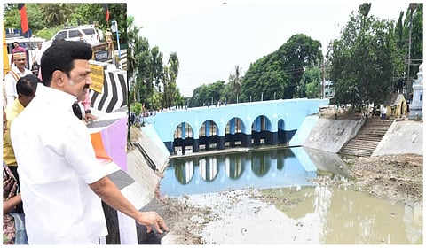 திருவாரூர் மாவட்டம் ஓடம்போக்கி ஆற்றில் நடைபெற்றுவரும் ஆகாயத் தாமரைகள் அகற்றும் பணிகளை முதல்வர் ஸ்டாலின் ஆய்வு செய்தார்