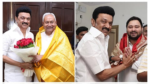 ''சமூக நீதி மண்ணில் எதிர்க்கட்சிகளின் போர் முழக்கம்'' - பாட்னா சென்றடைந்த முதல்வர் ஸ்டாலின்