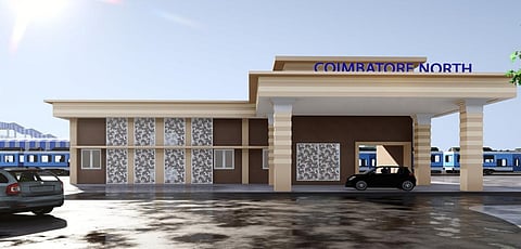 கோவை வடக்கு ரயில் நிலையத்தின் மாதிரி வடிவம்