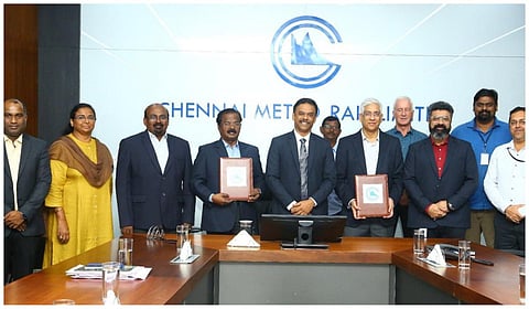 வழித்தடம் 3-ல் மெட்ரோ ரயில் நிலையங்கள் அமைக்க டாடா ப்ராஜெக்ட்ஸ் நிறுவனத்துடன் ரூ.1204.87 கோடி மதிப்பில் ஒப்பந்தம் கையெழுத்தானது