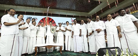 திருச்சியில் நடந்த கூட்டத்தில் முதல்வர் மு.க.ஸ்டாலின்.