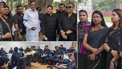 ‘கருப்பு உடை’ போராட்டம், மோடி Vs இண்டியா கோஷம்... - நாடாளுமன்றத்தில் தொடரும் அமளி