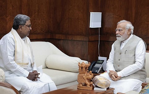 பிரதமருடன் கர்நாடக முதல்வர் சந்திப்பு: இலவச அரிசி, நீர் மேலாண்மை திட்டங்கள் தொடர்பாக கோரிக்கை