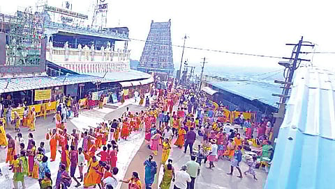 திருத்தணி சுப்பிரமணிய சுவாமி கோயில் ஆடிக் கிருத்திகை திருவிழாவில், நேற்று நடைபெற்ற ஆடி பரணி விழாவில் பல்வேறு வகையான காவடிகளுடன் ஆயிரக்கணக்கான பக்தர்கள் பங்கேற்று சுவாமி தரிசனம் செய்தனர்.