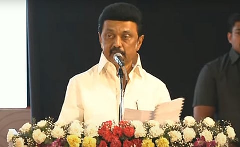 சென்னையில் நடந்த விழாவில் உரையாற்றிய தமிழக முதல்வர் மு.க.ஸ்டாலின்