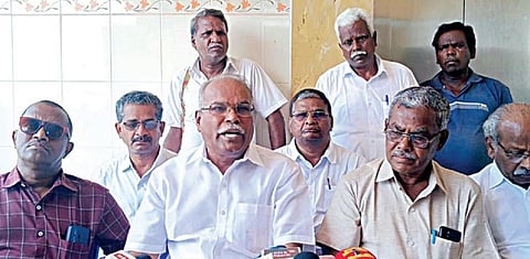 செய்தியாளர்களை சந்தித்த மார்க்ஸிஸ்ட் கம்யூனிஸ்ட் கட்சியின் மாநில செயலாளர் கே.பாலகிருஷ்ணன்