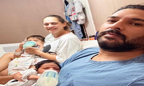 தங்களது 2-வது குழந்தையை வரவேற்றுள்ளனர் யுவராஜ் சிங் - ஹேசல் கீச் தம்பதியர்