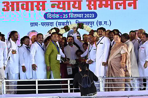 பிலாஸ்பூரில் ராகுல் காந்தி பங்கேற்ற பொதுக்கூட்டம்