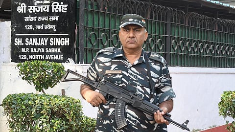 ஆம் ஆத்மி மாநிலங்களவை உறுப்பினர் சஞ்சய் சிங் இல்லம்.