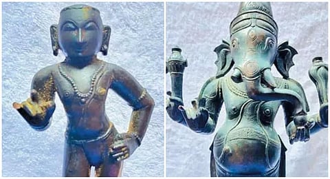 திருவண்ணாமலையில் திருடப்பட்ட 2 ஐம்பொன் சிலைகள் மீட்பு: ரூ.6 கோடிக்கு விற்க முயன்ற 3 பேர் கைது