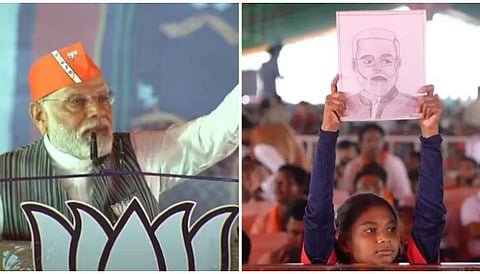 சத்தீஸ்கர் கூட்டத்தில் தனது ஓவியத்தை எடுத்து வந்த சிறுமிக்கு பிரதமர் மோடி கடிதம்