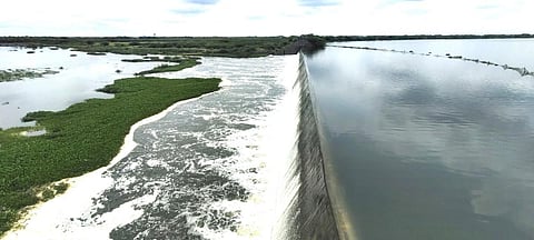 விருதுநகரில் தொடர் மழை: நிரம்பி வழியும் குல்லூர்சந்தை அணை - மூழ்கியது தரைப்பாலம்