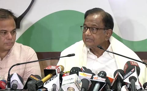 செய்தியாளர் சந்திப்பில் ப.சிதம்பரம்