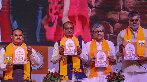 மத்தியப் பிரதேசத்தில் பாஜகவின் தேர்தல் அறிக்கை வெளியீடு