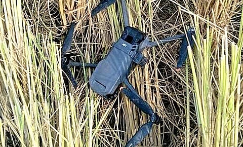 பஞ்சாப் மாநிலத்தில் சுட்டு வீழ்த்தப்பட்ட ட்ரோன்.