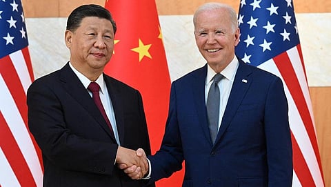 சீன அதிபர் ஜி ஜின்பிங் மற்றும் அமெரிக்க அதிபர் ஜோ பைடன்