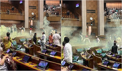 மக்களவையில் பார்வையாளர்கள் இருவர் புகைக் கருவியுடன் அத்துமீறியதால் பரபரப்பு - நடந்தது என்ன?