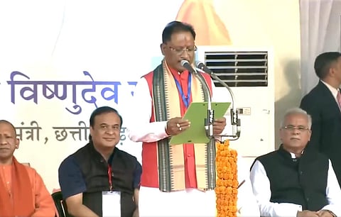 சத்தீஸ்கர் முதல்வராக விஷ்ணு தியோ சாய் பதவியேற்பு - பிரதமர் மோடி பங்கேற்பு