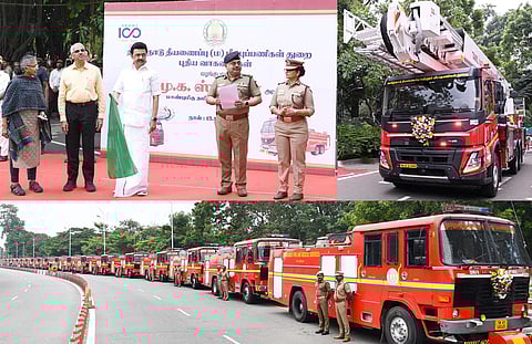 தீயணைப்பு துறைக்கு ரூ.63 கோடியில் வாகனங்கள்: முதல்வர் ஸ்டாலின் தொடங்கி வைத்தார்