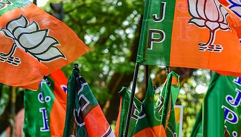 எதிர்க்கட்சி எம்.பி.க்களை கண்டித்து பாஜகவினர் ஆர்ப்பாட்டம்