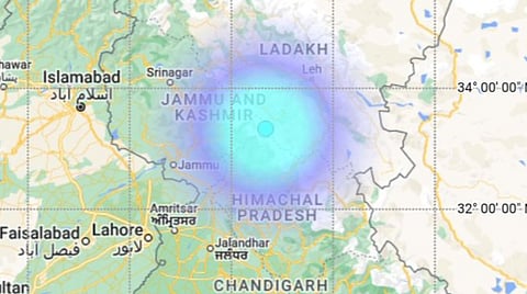ஜம்மு காஷ்மீரில் 3.9 ரிக்டரில் நிலநடுக்கம்