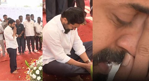 “அவரை பிரமிப்புடன் பார்த்தேன்” - விஜயகாந்த் நினைவிடத்தில் கண்ணீர் விட்டு அழுத சூர்யா